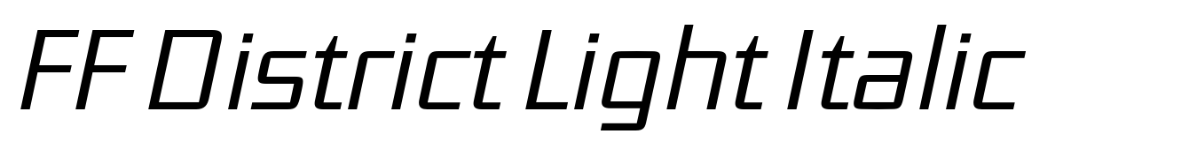 FF District Light Italic